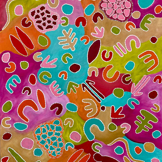 Symbols of Strength, Original Artwork by Shanai Kellett of Maloga Art. Indigenous Artwork inspired by traditional common Aboriginal Symbol's and motifs.