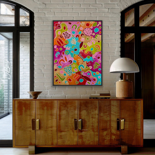 Symbols of Strength, Original Artwork by Shanai Kellett of Maloga Art. Indigenous Artwork inspired by traditional common Aboriginal Symbol's and motifs.